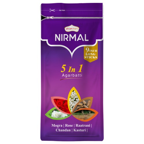 Nirmal 5 In 1 Agarbatti Zipper 125 gm