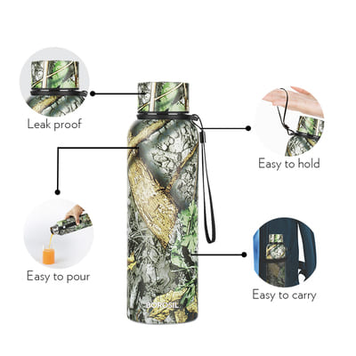 Borosil Trek Granite Bottle & Flask 700ml