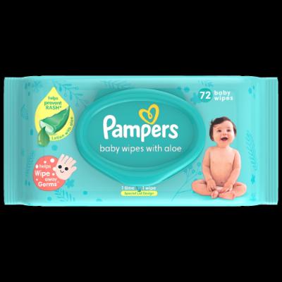 Pampers Baby Wipes With Aloevera pack of 72