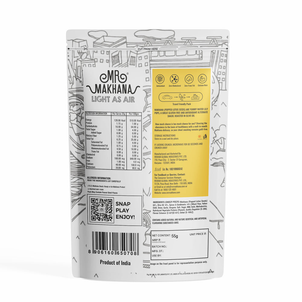 Mr Makhana Cheesy Peezy 55 gm