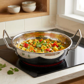 Smartle Flat Bottom Kadai 1 Ltr pack of 1