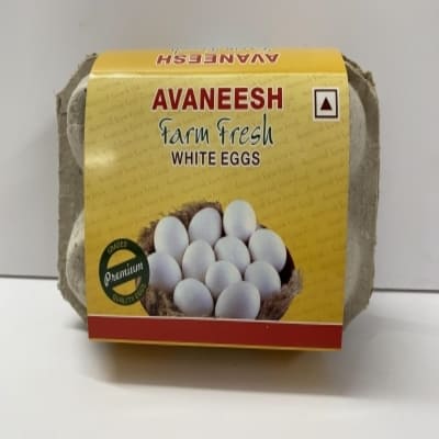 Avaneesh Farm Fresh White Eggs Pack Of 6