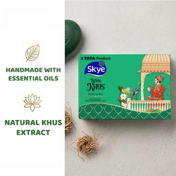 Skye Royal Khus Bathing Bar, 125 g