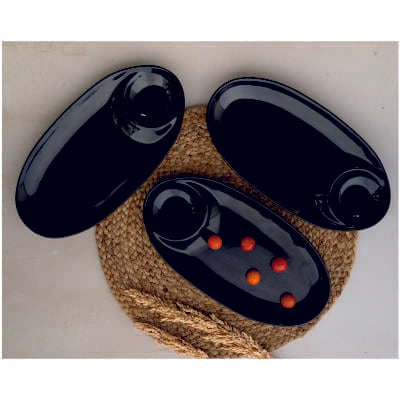 Smartle Chip N Dip Oval Black 1 pc