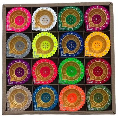 Smartle Multicolour Diya pack of 16