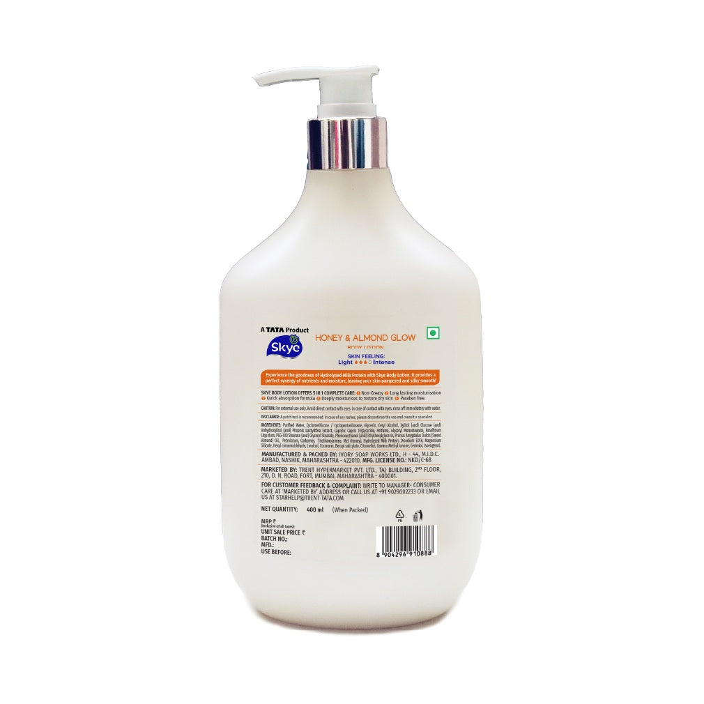 Skye Honey & Almond Glow Body Lotion, 400 ml