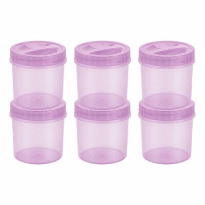 Smartle Plain Containr 250 Ml Lavender set of 6