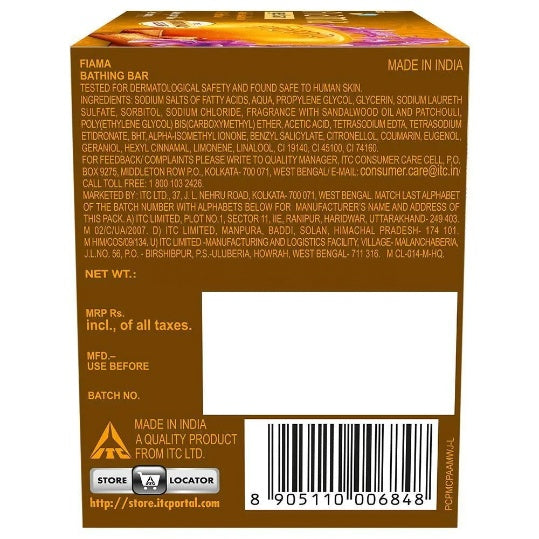 Fiama Gel Bathingbar Sandalwod Oil 3x125 g
