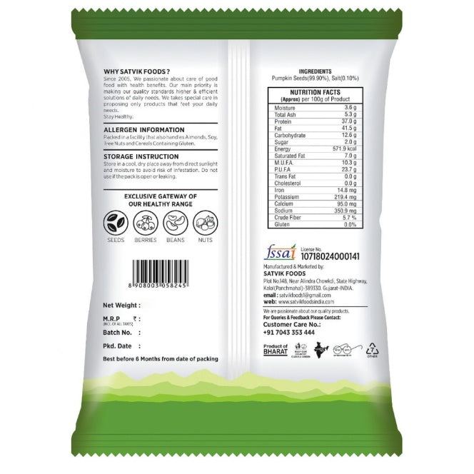 Satvik Roasted Pumpkin Seed 200 g