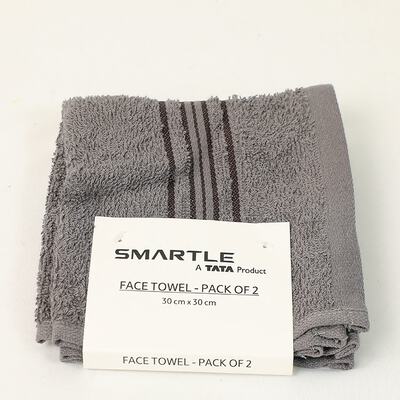 Smartle Face Towel Grey set of 2