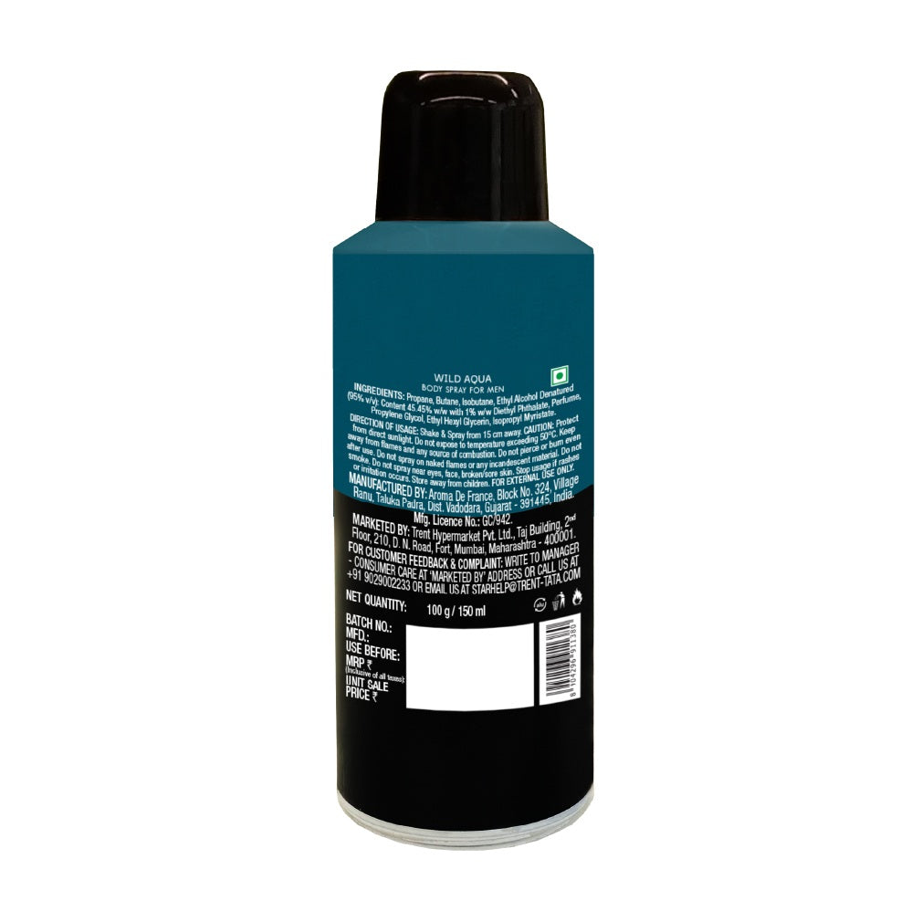 Skye Wild Aqua Body Spray For Men, 150 ml
