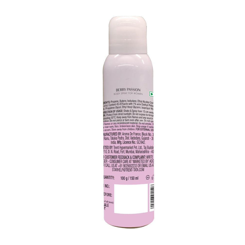 Skye Berry Passion Body Spray For Women, 150 ml