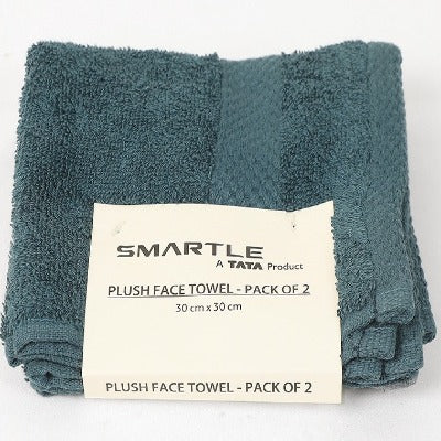 Smartle Face Towel Plush Indigo set of 2