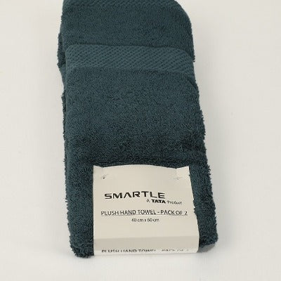Smartle Hand Towel Plush Peacock Blue set of 2