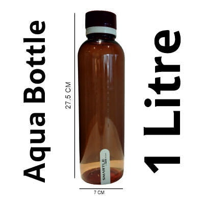 Smartle Round Aqua Bottle Brown 1 Ltr pack of 1