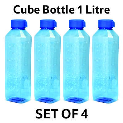 Smartle Cube Bottle Blue Set Of 4