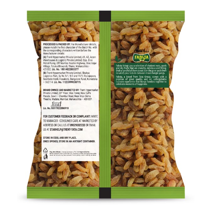 Fabsta Indian Long Raisins 200 g