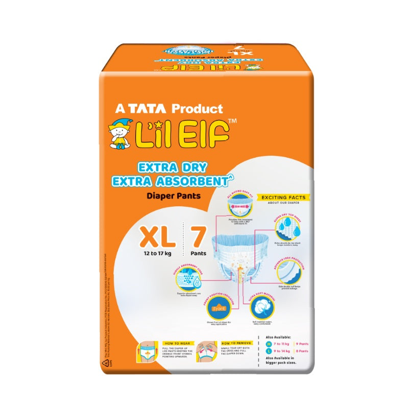 Tata Diaper Pants XL, Pack of 7