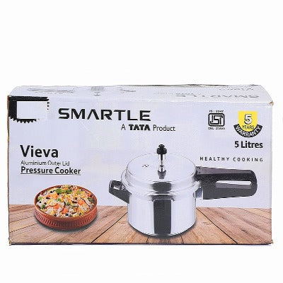 Smartle Vieva Aluminium Non Induction Pressure Cooker 5 Litre Outerlid 1 pc