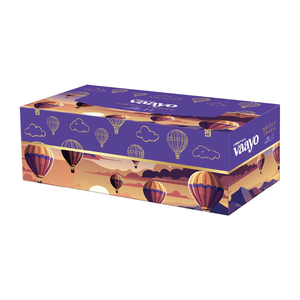 Vaayo Seasonal Face Tissue 2 Ply 100 pulls