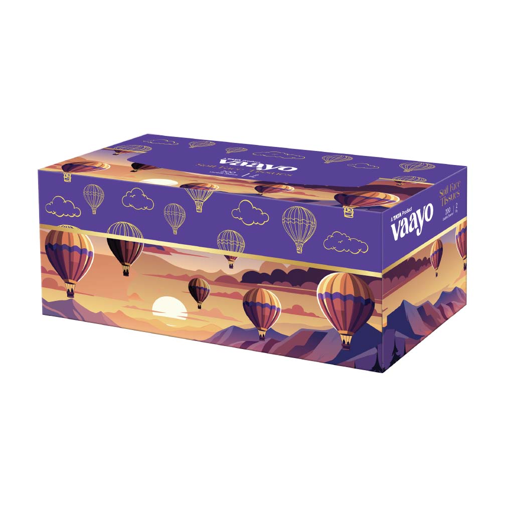 Vaayo Seasonal Face Tissue 2 Ply 200 pulls