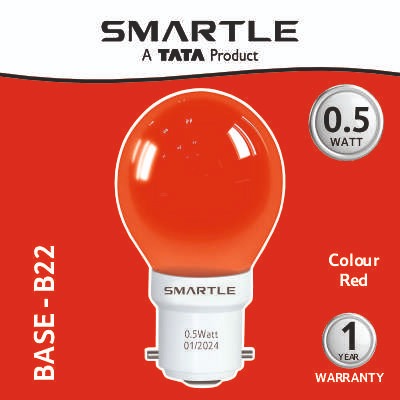 Smartle 0.5W Led Night Bulb Red 1 pc