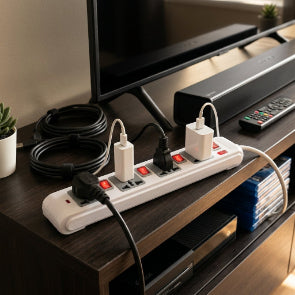 Smartle 4 Socket 4 Switch Power Strip 1 pc