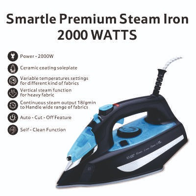 Smartle Premium Steam Iron 2000W 1 pc