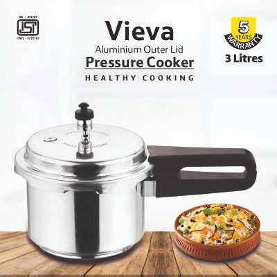 Smartle Vieva Aluminium Cooker 3 Ltr Outer Lid 1 pc