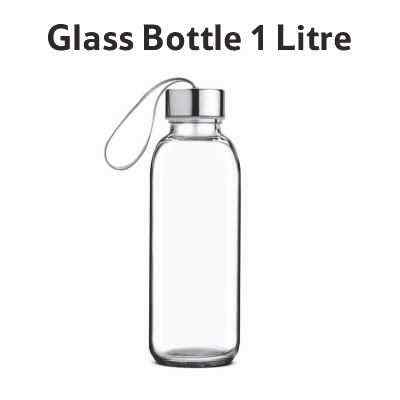 Smartle Round Glass Bottle 1 Ltr 1 pc