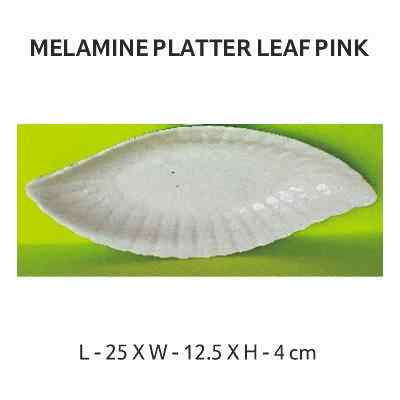 Smartle Melamine Platter Leaf Pink 1 pc