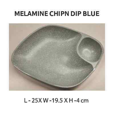 Smartle Melamine Chip N Dip Blue 1 pc