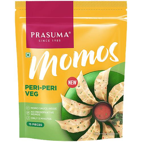 Prasuma Periperi Veg Momos 15 Pcs 250 gm