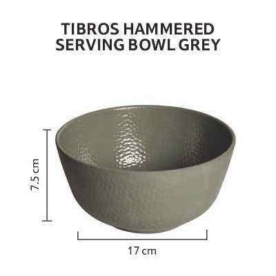 Tibros Hammered Serving Bowl Grey 1 pc