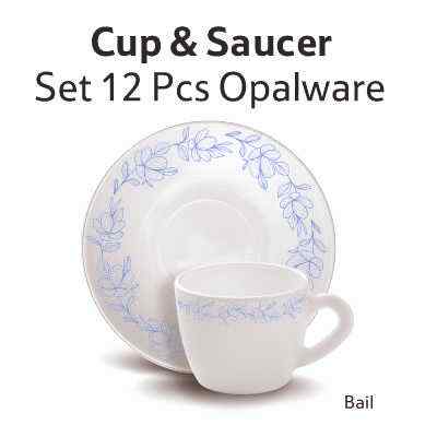 Smartle Opalware Cup & Saucer Bail set of 12