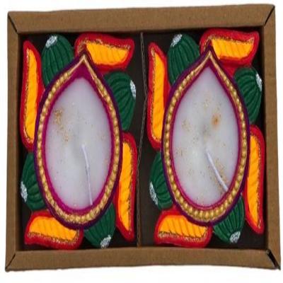 Smartle Swastik Diya Clay set of 2