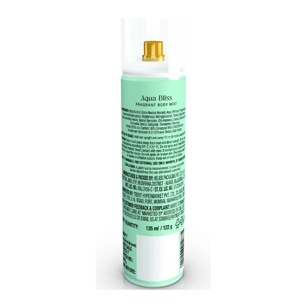Skye Aqua Bliss Body Mist, 135 ml