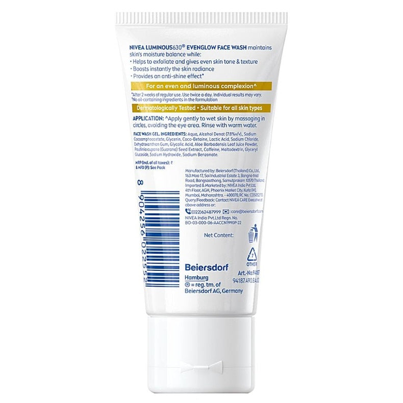 Nivea Luminous Even Glow Face Wash 50 ml
