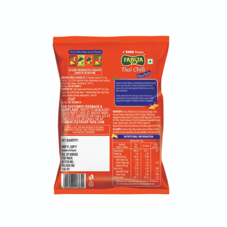 Fabsta Thai Chilli Nachos, 50 g