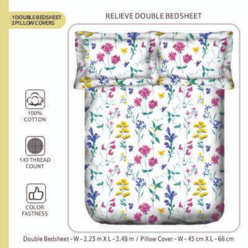 Smartle Relieve Double Bedsheet Flora 1 pc