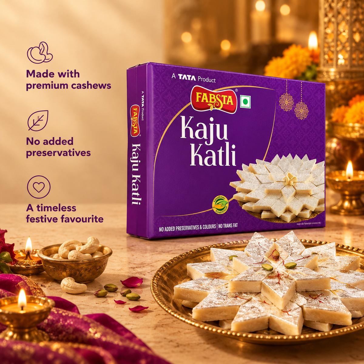 Fabsta Kaju Katli Plain 200 g