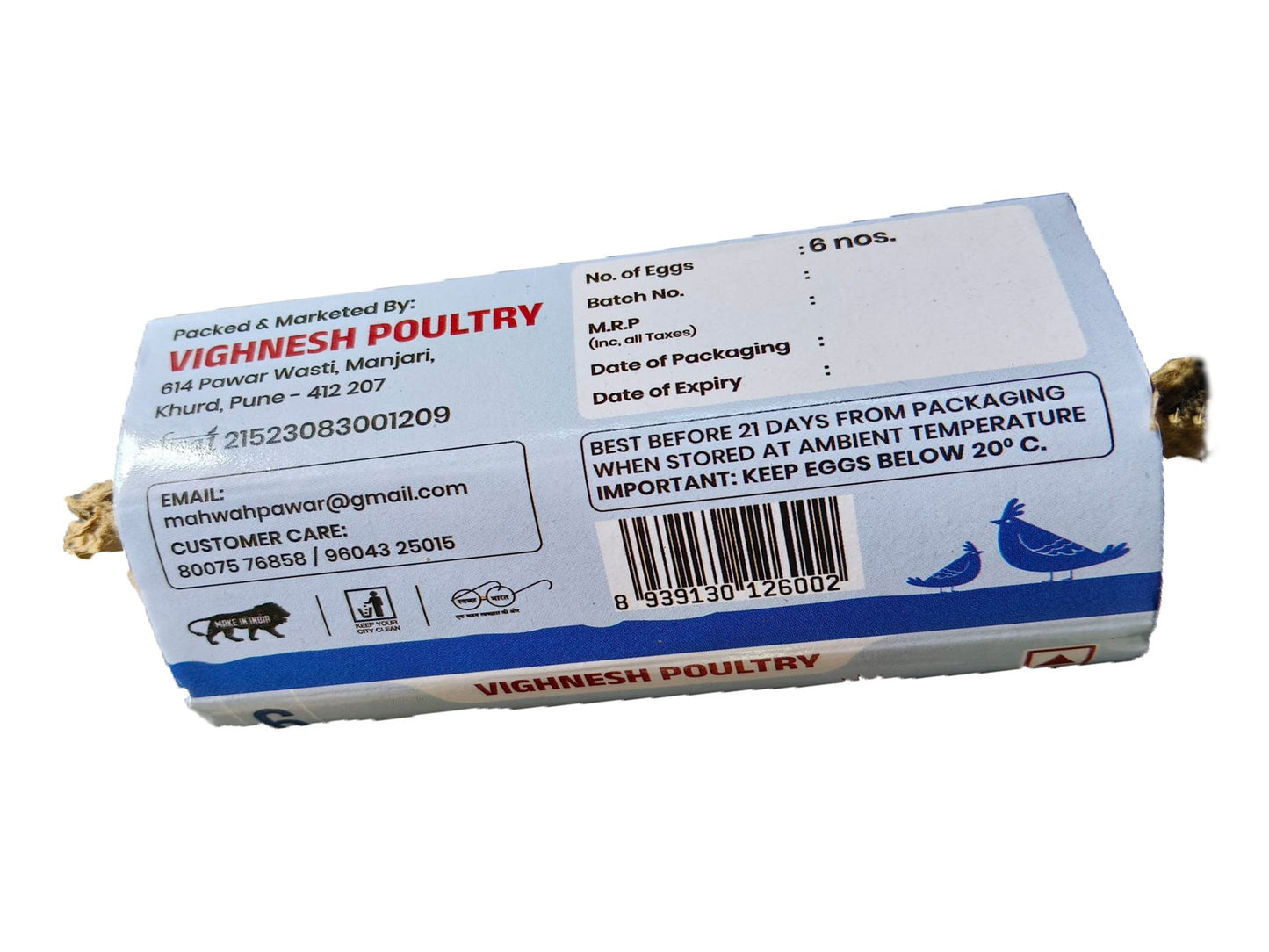 V Protein White Eggs pack of 6 pcs