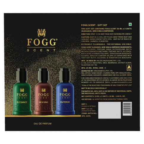 Fogg Scent Gift Set of 3 3x30ml