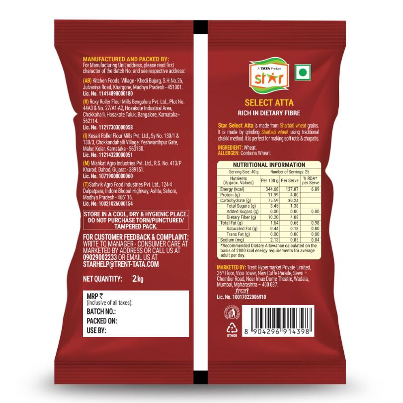Star Select Chakki Atta 2kg