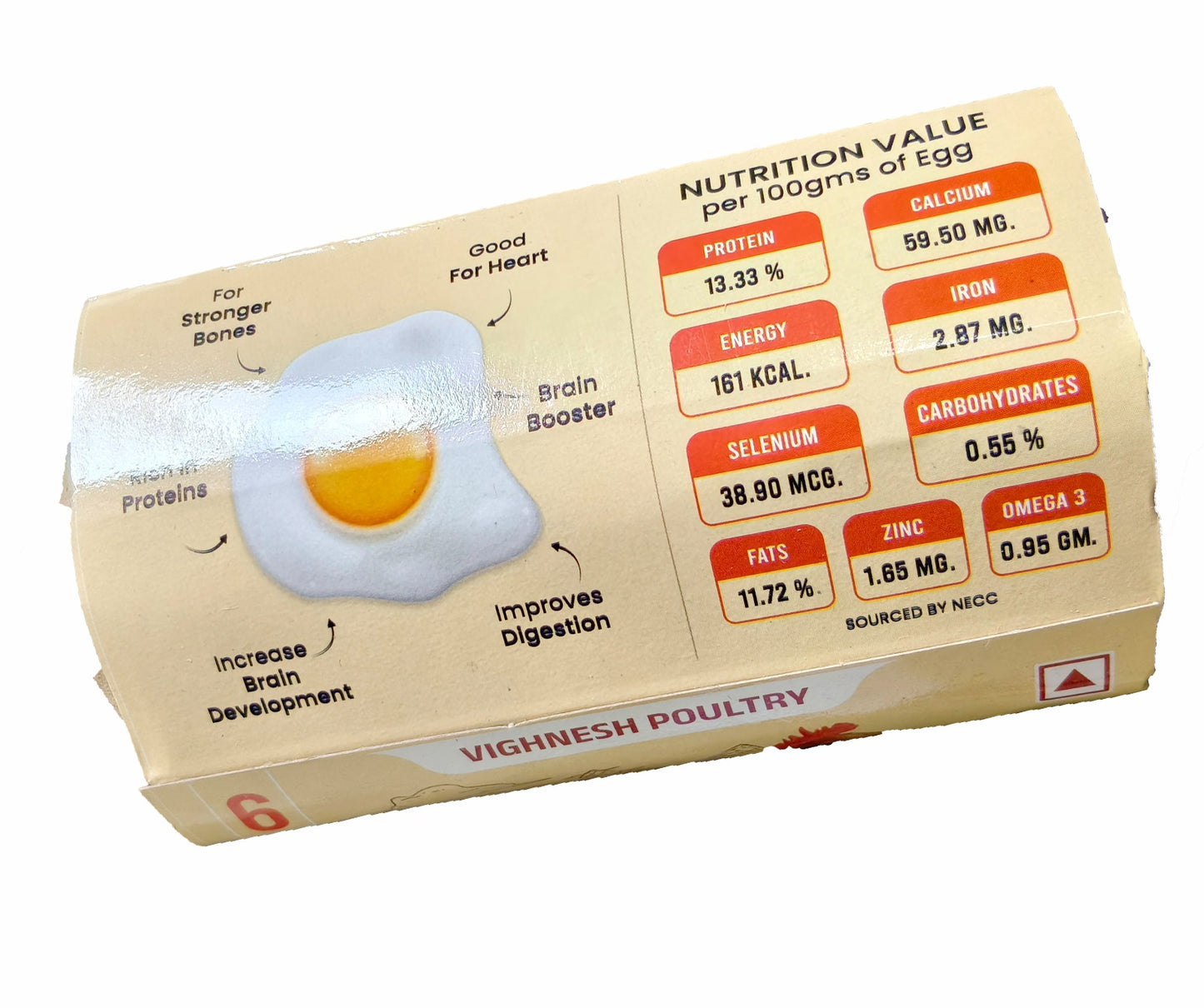 V Protein Country Eggs pack of 6 pcs