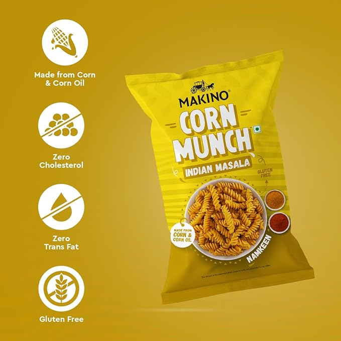 Makino Corn Munch Indian Masala Namkeen 150 gm