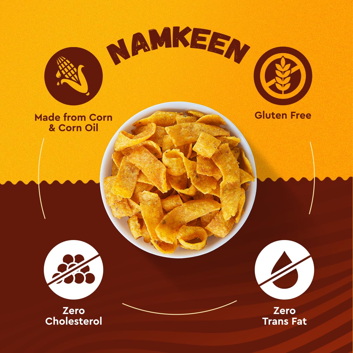 Makino Corn Munch Red Chilli Chatka Namkeen 150 gm