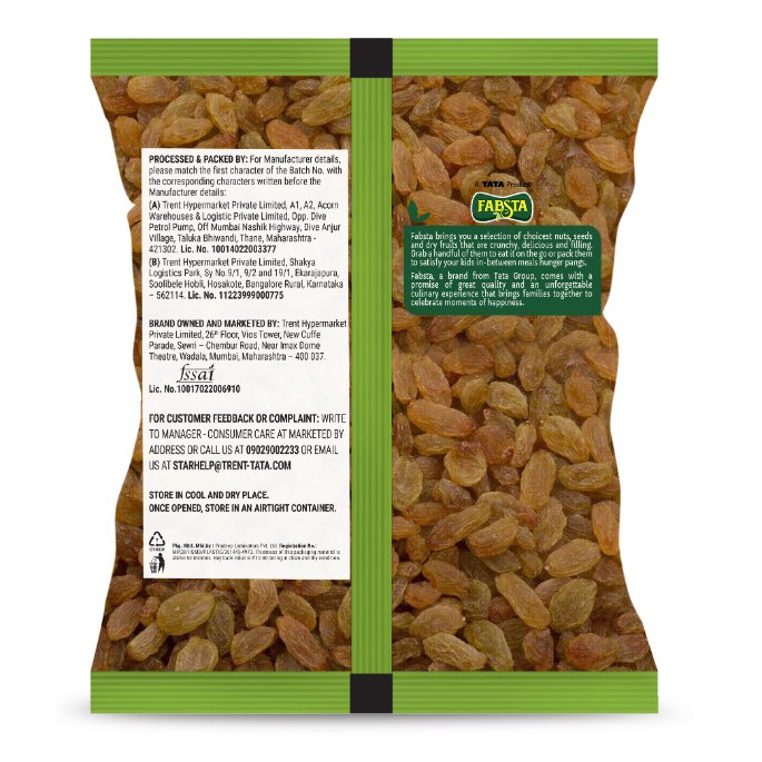 Fabsta Indian Raisins, 500 g