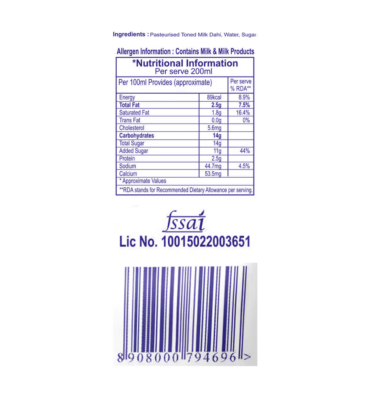 Gokul Lassi Pouch 200 ml