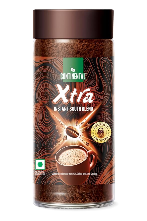 Continental XTRA Instant Coffee Powder 30% Chicory and 70% Robusta Coffee Jar 200 g